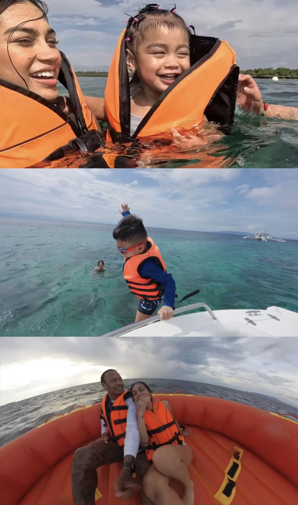 Zeinab Harake Bohol vacation with kids Lucas and Bia, and her partner Bobby Ray Parks Jr. | speed boat and jet ski