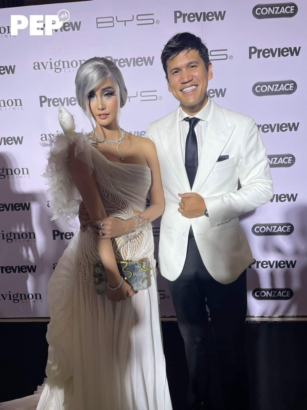 Preview Ball 2023 black carpet arrivals Alodia Gosiengfiao-Quimbo and Christopher Quimbo