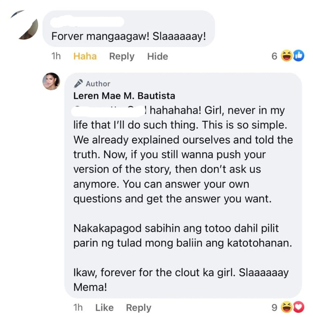 Leren Bautista answers bashers