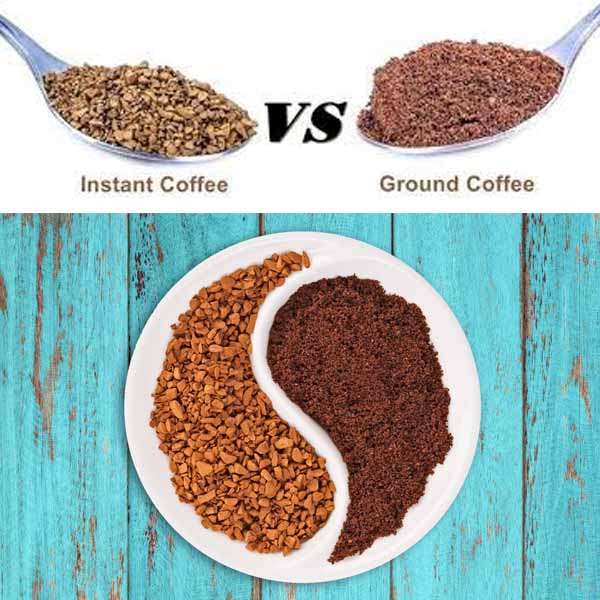 Photo of instant and ground coffee