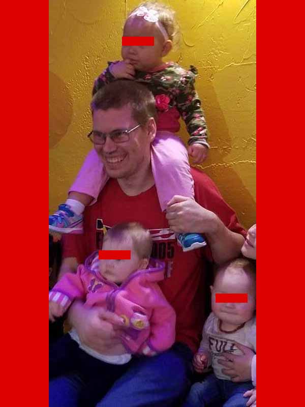 Photo of Drew Sollenberger with kids