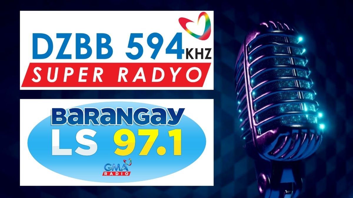 Super Radyo DZBB 594 kHz and Barangay LS 97.1 Forever! logos