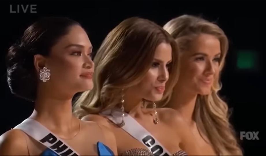 Pia Wurtzbach, Ariadna Gutierrez, and Olivia Jordan in Miss Universe 2015