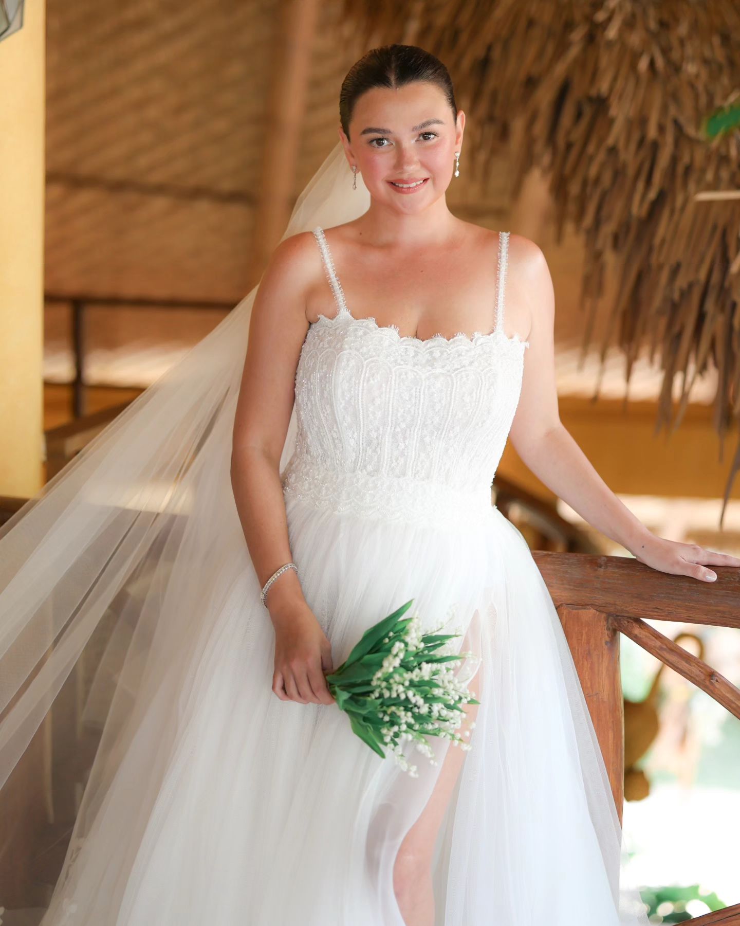 Angelica Panganiban, bridal gown, Rosa Clara wedding gown details
