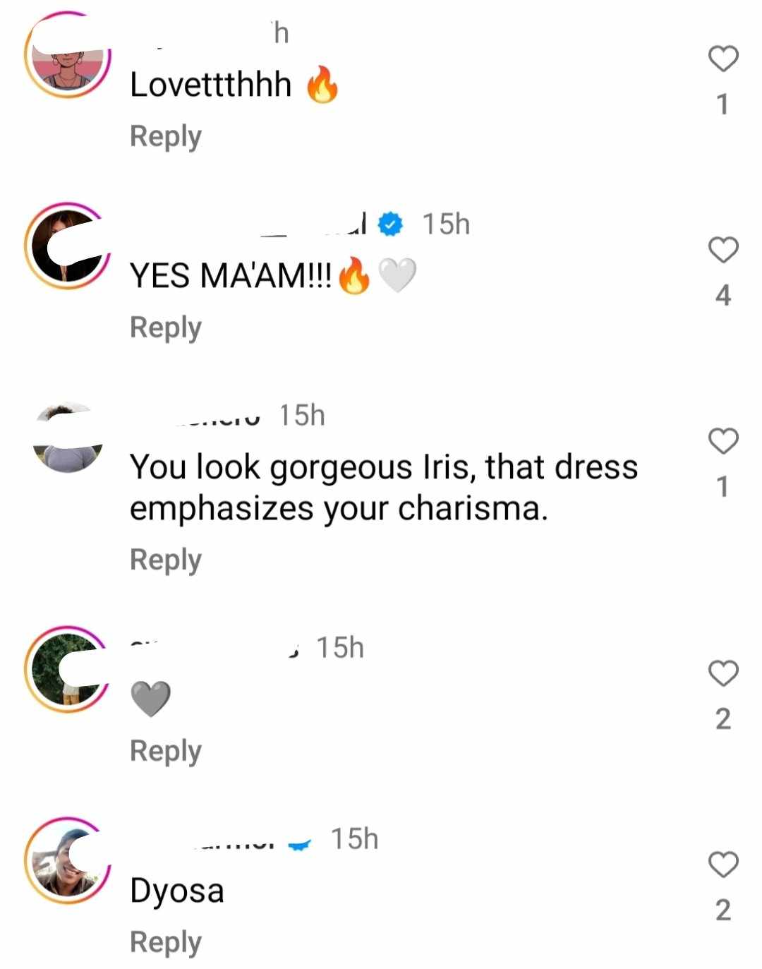 Comments on Iris Lee's post