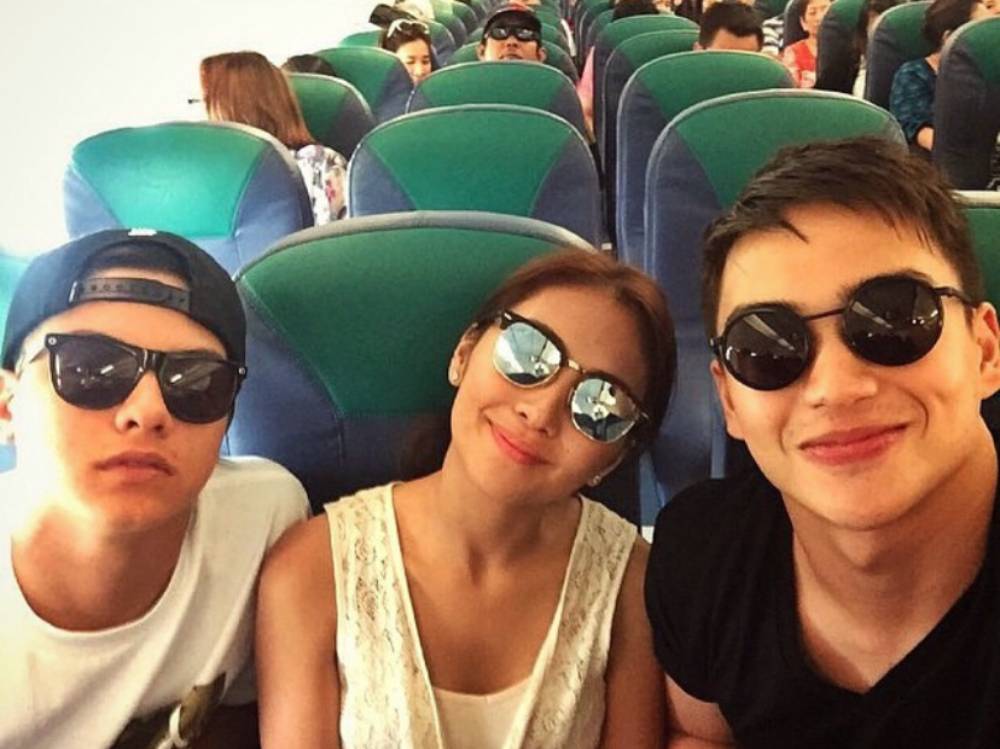 Dominic Roque with Daniel Padilla and Kathryn Bernardo in 2015