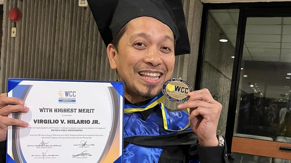 Jhong Hilario's Masters Degree Graduation