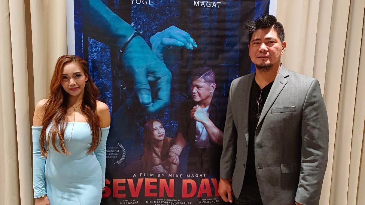 Seven Days director-lead actor Mike Magat and lead actress Catherine Yogi