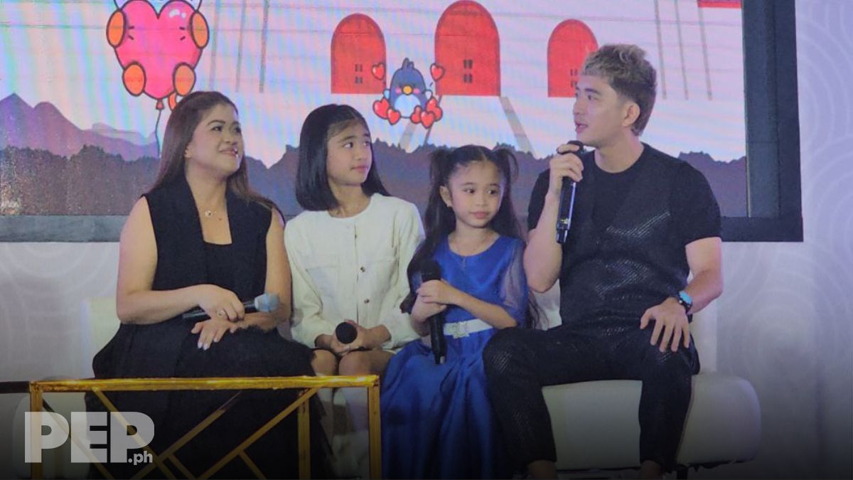 Melai Cantiveros, Jason Francisco and their daughters Stela and Mela