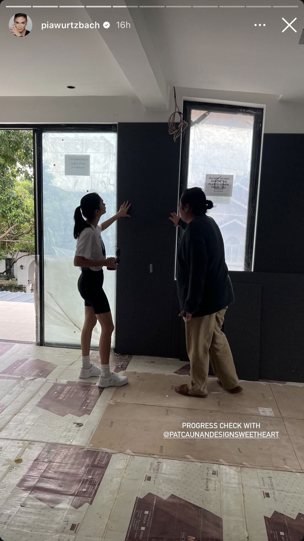 Pia Wurtzbach-Jauncey has given her followers a closer look at the progress of her ongoing house renovation.