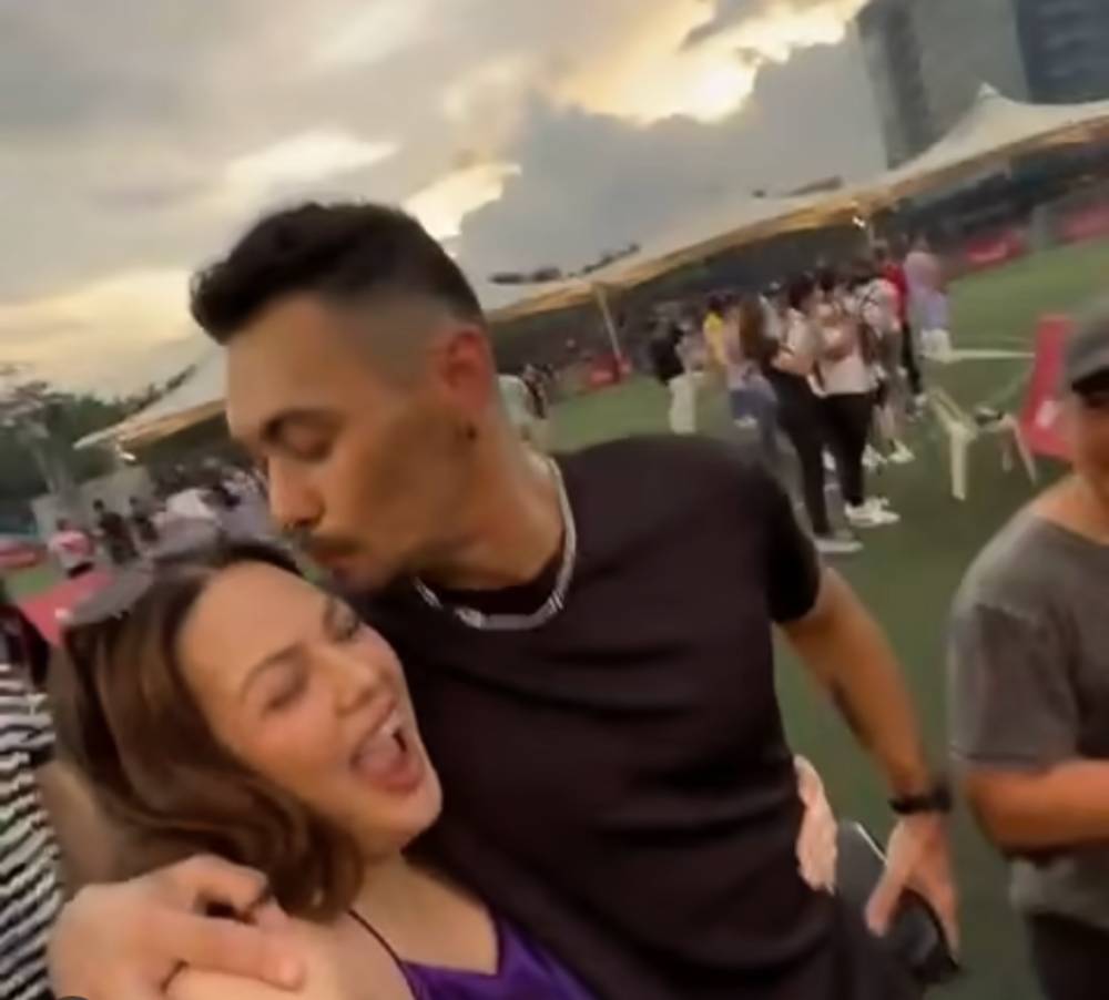 KC Concepcion catches up with relative Gab Valenciano.