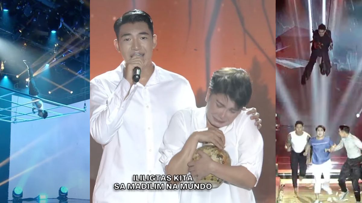 Vhong Navarro, Ion Perez, Darren Espanto and Amy Perez of Team VIDA Magpasikat performance