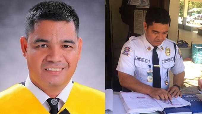 Security guard graduates cum laude from St. Theresa's College in Cebu ...