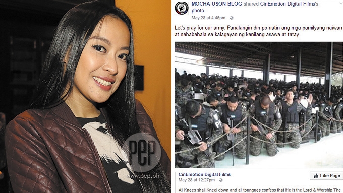 Mocha Uson on using photo of Honduran soldiers in FB post: 