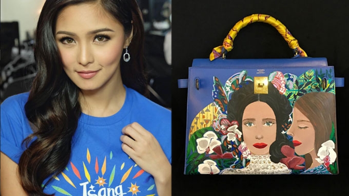 Jinkee Pacquiao on Heart Evangelista painting over her Hermes bag