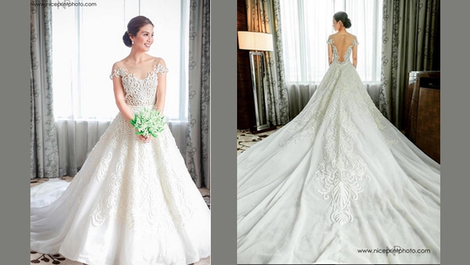 kaye abad wedding gown price