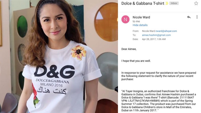 Jinkee Pacquiao slays D&G shirt which Heart, Marian wore